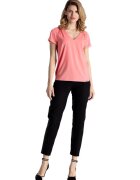 Figl Tricou cu mânecă scurtă pentru femei Carnwevere M665 Coral - Portocaliu