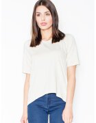 Figl Tricou dama - Spatele gol - Viscoza/Elastan - Ecru