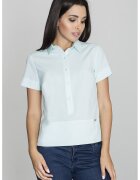 Figl Tricou polo cu fenta lunga cu capse - Poliester/Elastan