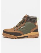 FILA Ghete cu insertii de piele nabuc Grunge - Maro/Verde feriga