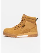 FILA Ghete cu insertii din piele nabuc Grunge II Mid - Maro deschis