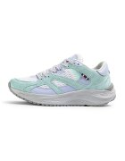 FILA Pantofi sport wedge din plasa cu garnituri din piele Neon - Albastru pastel/Albastru glaciar