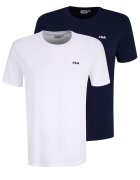 FILA Set 2 tricouri barbati - Bumbac - Alb/Albastru -