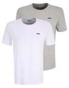 FILA Set 2 tricouri barbati - Bumbac - Alb/Gri - Alb/Gri