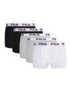 FILA Set de boxeri cu banda logo in talie - 5 perechi - Alb/Negru/Gri