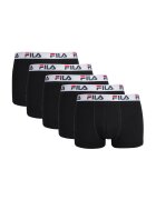 FILA Set de boxeri cu banda logo in talie - 5 perechi - Negru