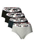 FILA Set de chiloti hipster cu talie inalta - 4 perechi - Negru/Gri/Bleumarin