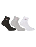 FILA Set de sosete lungi unisex - 3 perechi - Alb/Negru/Gri