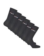 FILA Set de sosete lungi unisex cu imprimeu logo - 6 perechi - Albastru