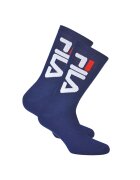 FILA Set de sosete lungi unisex cu logo - 2 perechi - Albastru
