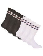 FILA Set de sosete lungi unisex cu logo - 6 perechi - Alb/Negru