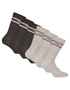 FILA Set de sosete lungi unisex cu logo - 6 perechi - Negru/Gri