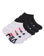 FILA Set de sosete pana la glezna - 6 perechi - Alb/Negru