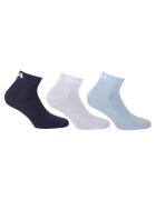FILA Set de sosete scurte unisex - 3 perechi - Alb/Albastru