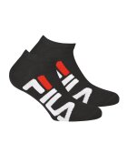FILA Set de sosete scurte unisex cu logo - 2 perechi - Negru
