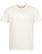 FILA Tricou cu decolteu la baza gatului si logo texturat Buek - Crem
