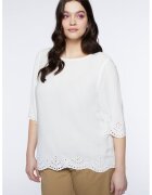 Fiorella Rubino Bluza cu maneci 3/4 - Alb/Negru/Roz