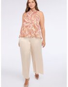 Fiorella Rubino Bluza cu model paisley si decolteu halter - Bej/Lila/Roz