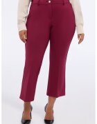 Fiorella Rubino Pantaloni crop cu buzunare laterale - Rosu stins