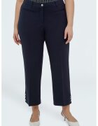 Fiorella Rubino Pantaloni crop cu talie inalta - Bleumarin