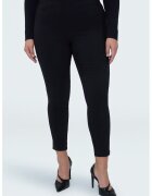 Fiorella Rubino Pantaloni crop cu talie inalta - Negru