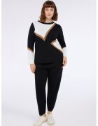 Fiorella Rubino Pantaloni de trening conici cu snur - Negru