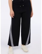 Fiorella Rubino Pantaloni de trening cu croiala evazata si snur - Negru