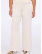 Fiorella Rubino Pantaloni evazati din amestec de lyocell - Crem