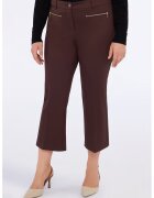 Fiorella Rubino Pantaloni kick-flared cu buzunare cu fermoar - Maro inchis