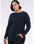 Fiorella Rubino Pulover cu slit lateral - Bleumarin