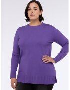 Fiorella Rubino Pulover uni cu mansete cu fermoar - Violet