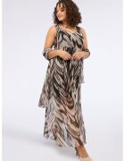 Fiorella Rubino Rochie din tul cu animal print - Multicolor