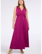 Fiorella Rubino Rochie uni cu decolteu in V - Fucsia