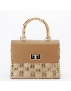 FloraCo Paris Geanta crossbody cu bareta ajustabila C1077 15 17651 - Maro deschis