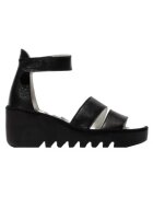 Fly London Sandale dama BONO 290 - negru - piele naturala - fixare Velcro