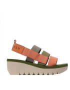 Fly London Sandale - YERE 847 - textil - portocaliu/verde