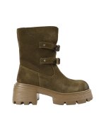 FORMAZIONE Bocanci casual kaki din piele întoarsă - Kaki