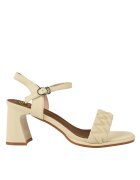 FORMAZIONE Sandale casual - dama - 49001 crem - piele ecologica - toc - Crem