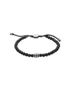 Fossil Bratara cu margele lava Vintage - Alb/Negru