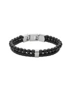 Fossil Bratara cu margele - Negru