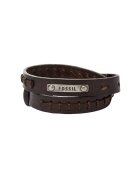 Fossil Bratara de piele cu detaliu logo - Maro