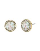 Fossil Cercei cu tija si Mother Of Pearl - Auriu