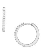 Fossil Cercei rotunzi cu zirconia - Argintiu