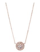 Fossil Colier auriu rose cu pandantiv rotund - Auriu rose