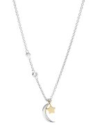 Fossil Colier din argint veritabil cu cristale zirconia - Argintiu