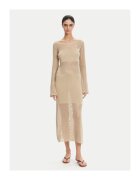 Fracomina Rochie dama FS25SD5004K514O7 - Viscoza/lurex - Bej - Bej