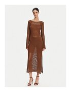 Fracomina Rochie dama FS25SD5004K514O7 - Viscoza/lurex - Maro - Maro