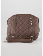 Francesca Rossi Geanta crossbody de piele ecologica cu bareta detasabila - Maro