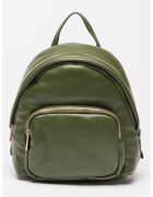 Francesca Rossi Rucsac de piele ecologica cu buzunar exterior - Verde