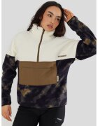 Fundango Bluza de trening din fleece cu fermoar scurt - pentru trekking Riva - Verde padure/Crem